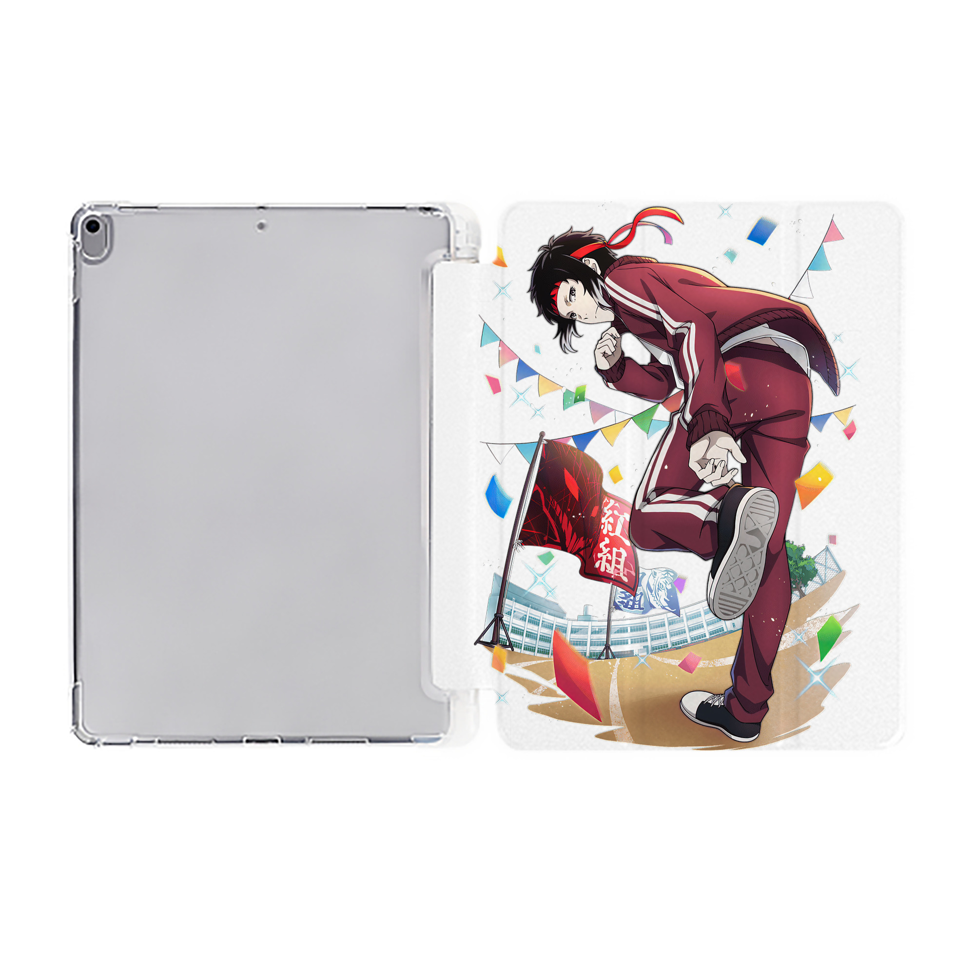 （画像用） 文豪ストレイドッグス Bungo Stray Dogs IPad ケース ペン収納付き 三つ折りスタンド PUレザー×シリコン 対応機種9.5/10.5/10.9インチ